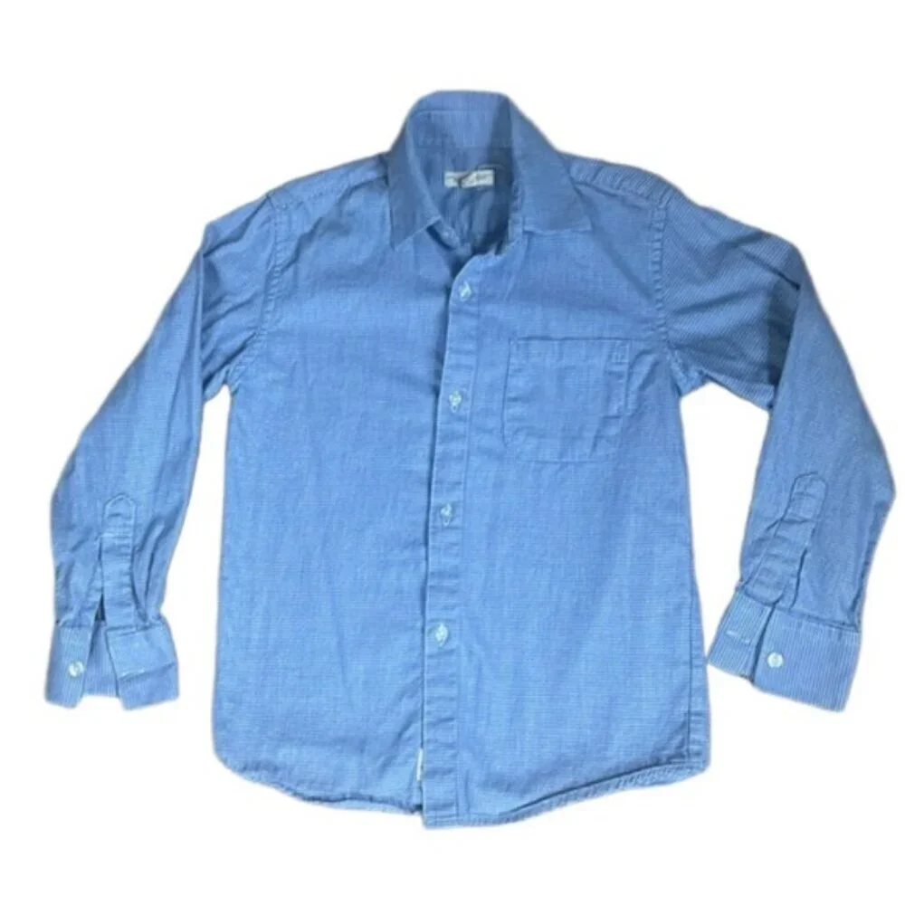 Appaman 8 Long Sleeve Button Down Blue